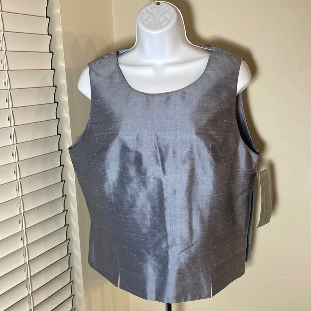 Nwt Kasper & Company ASL Lined Silk Blouse Size 12